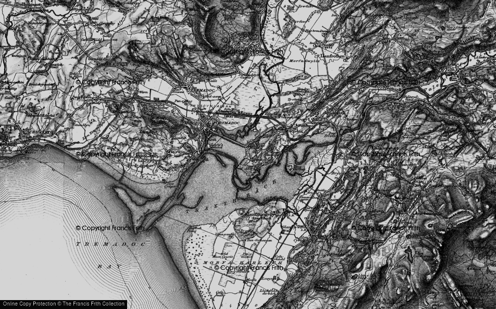 Old Map of Historic Map covering Boston Lodge in 1899