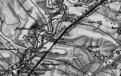 Old map of Porton in 1898