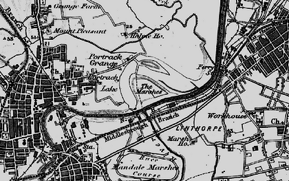 Old map of Portrack in 1898