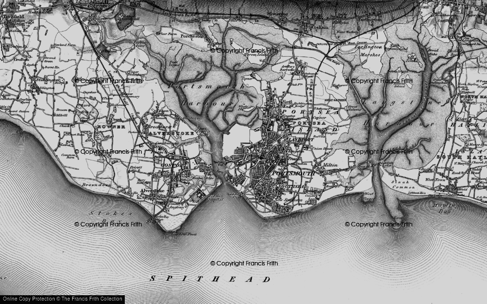 Old Map of Historic Map covering Burrow Island in 1895