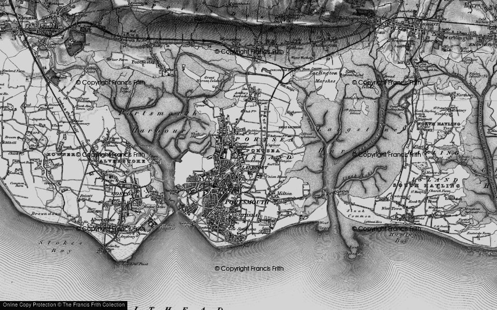 Old Map of Portsea Island, 1895 in 1895
