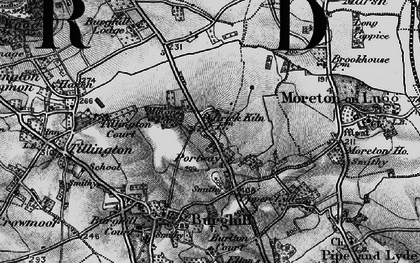 Old map of Burlton Court in 1898