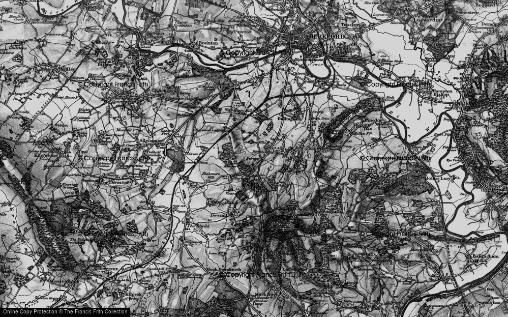 Old Map of Historic Map covering Haywood Lodge in 1898