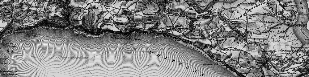 Old map of Portwrinkle in 1896