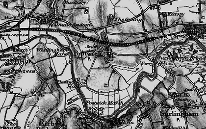 Old map of Postwick in 1898