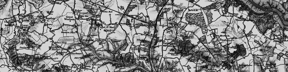 Old map of Bentley in 1896