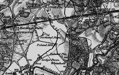 Old map of Potbridge in 1895