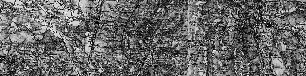 Old map of Bakestonedale Moor in 1896
