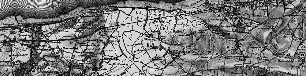 Old map of Potten Street in 1894