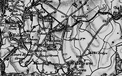 Old map of Potter's Green in 1899