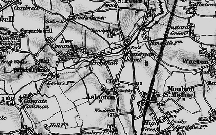 Old map of Pottergate Street in 1898