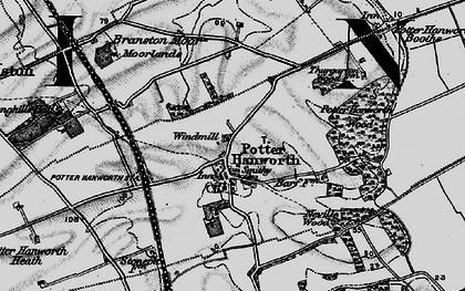 Old map of Branston Moor in 1899