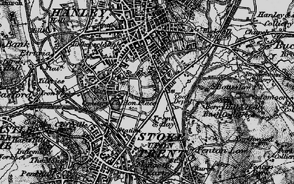 Old map of Potteries, The in 1897