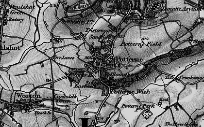 Old map of Potterne in 1898