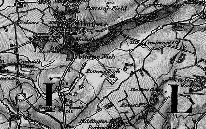 Old map of Potterne Wick in 1898