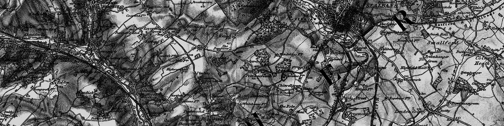 Old map of Potters Crouch in 1896