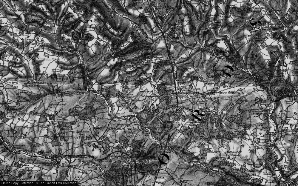 Old Map of Pottersheath, 1896 in 1896