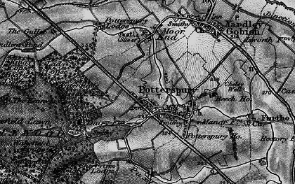 Old map of Potterspury in 1896