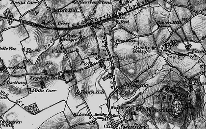 Old map of Potto Hall in 1898