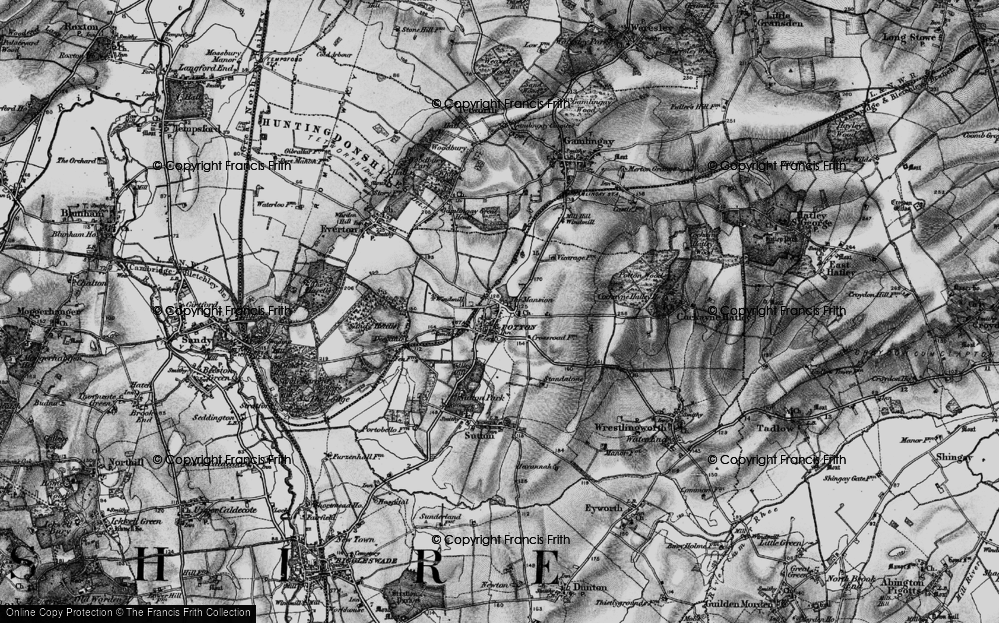 Old Map of Potton, 1896 in 1896