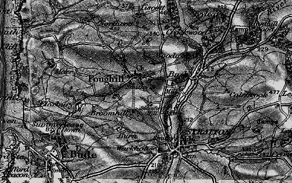 Old map of Poughill in 1896