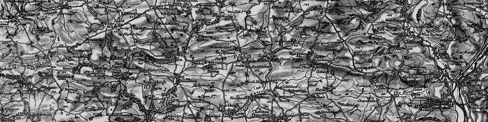 Old map of Poughill in 1898