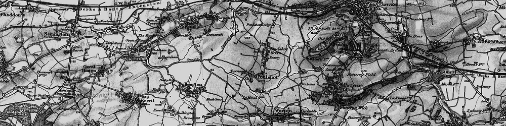 Old map of Poulshot in 1898