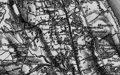 Old map of Poulton in 1896