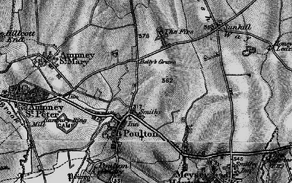 Old map of Honeycomb Leaze Fm in 1896