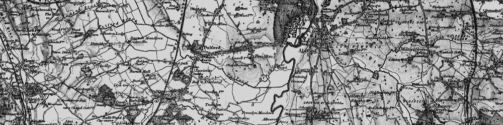 Old map of Poulton in 1897