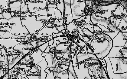 Old map of Poulton-Le-Fylde in 1896