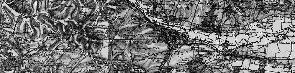 Old map of Clandon in 1897