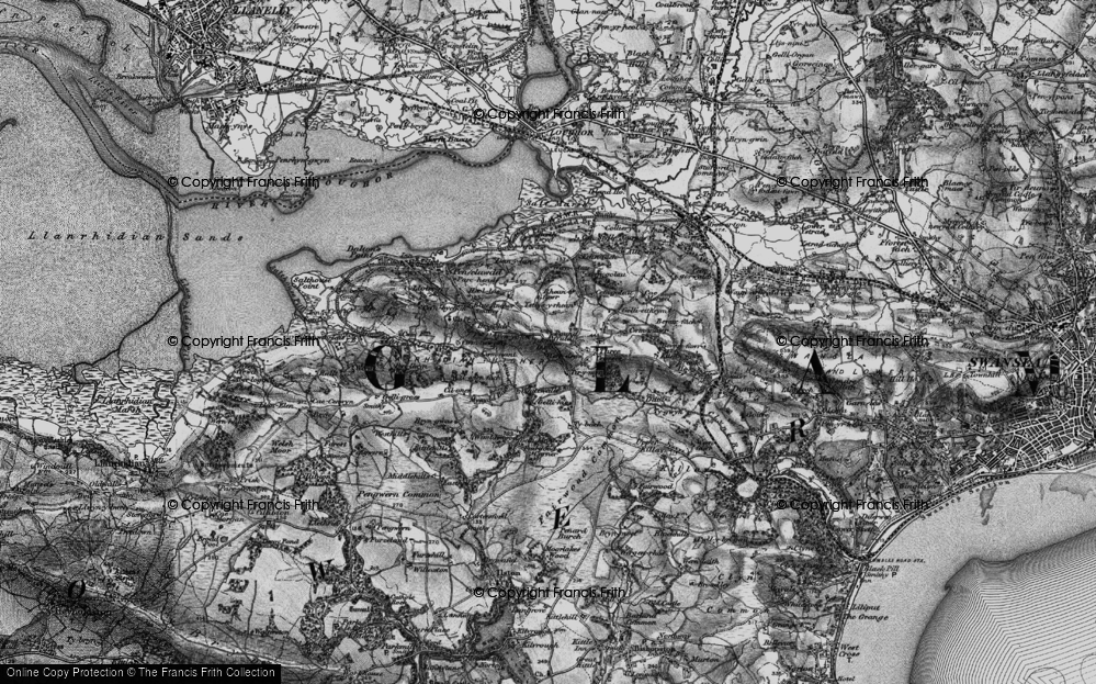 Old Map of Historic Map covering Penyrheol in 1897