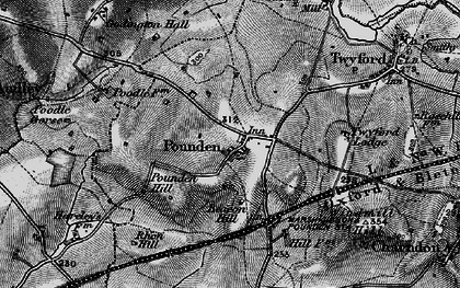 Old map of Poundon in 1896