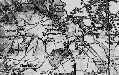 Old map of Povey Cross in 1896
