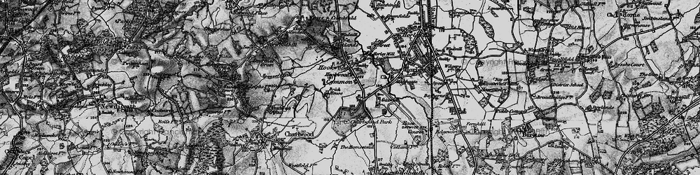 Old map of Povey Cross in 1896