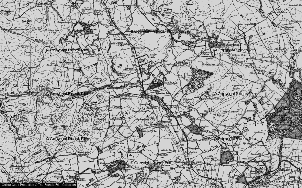 Old Map of Powburn, 1897 in 1897