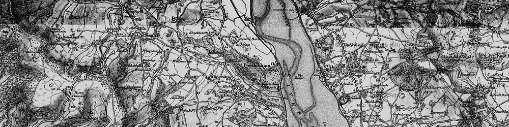 Old map of Powderham in 1898