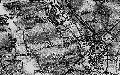 Old map of Powers Hall End in 1896