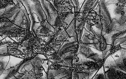 Old map of Powntley Copse in 1895