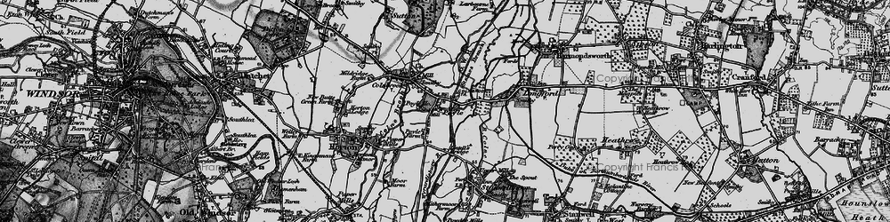 Old map of Poyle in 1896