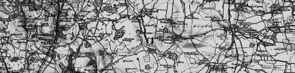 Old map of Poynton in 1899