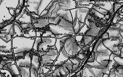 Old map of Poyston Cross in 1898