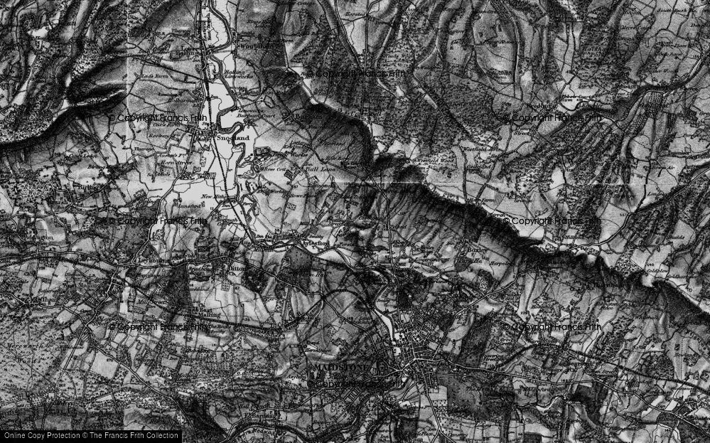 Old Map of Pratling Street, 1895 in 1895