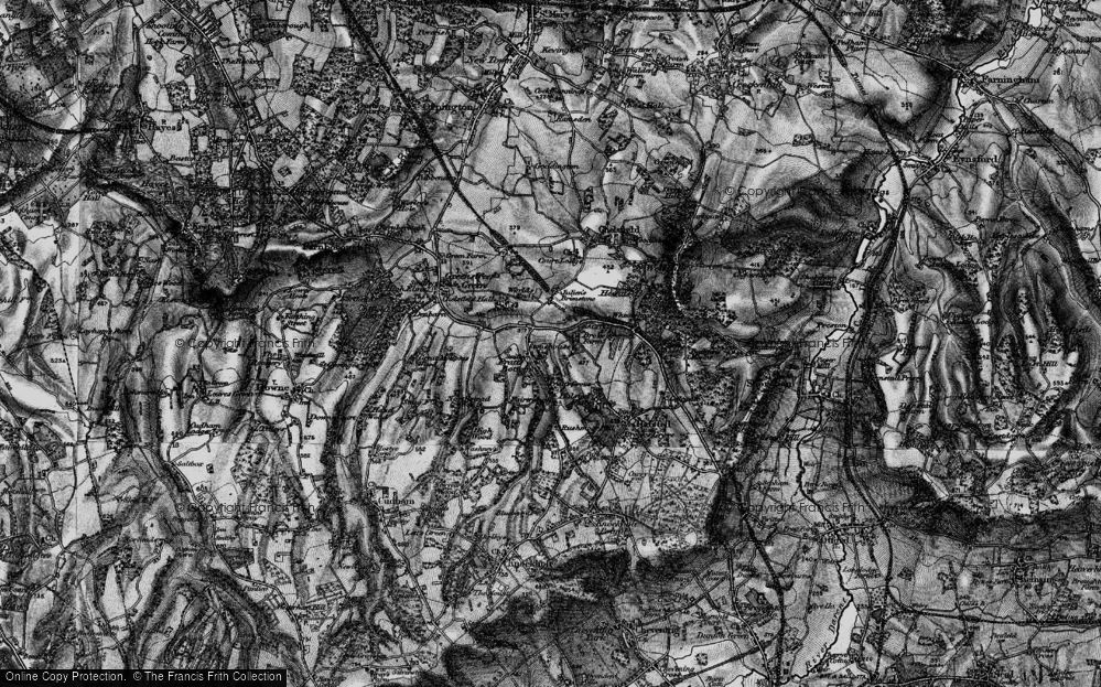 Old Map of Pratt's Bottom, 1895 in 1895