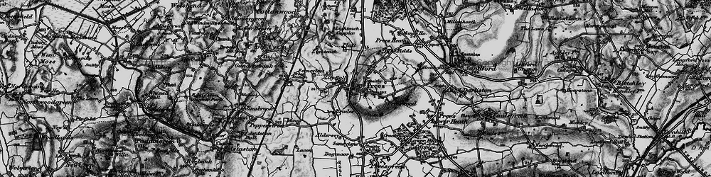Old map of Prees in 1897