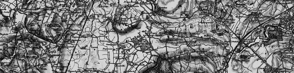 Old map of Prees Lower Heath in 1897