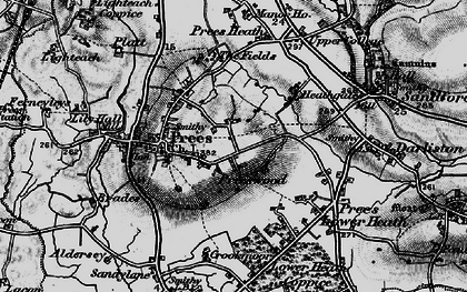 Old map of Prees Wood in 1897