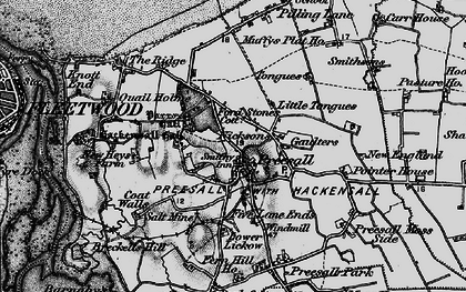 Old map of Preesall in 1896