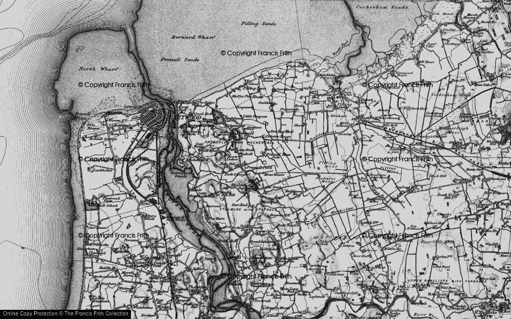 Old Map of Preesall Park, 1896 in 1896